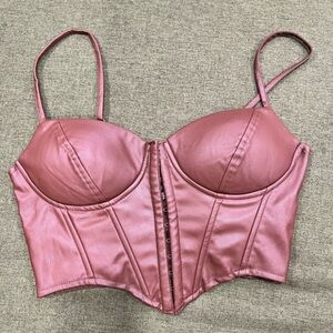 Windsor Mauve Faux Leather Bustier